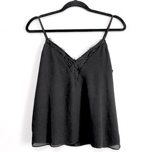 Melrose and Market Black Lace Inset Front Camisole